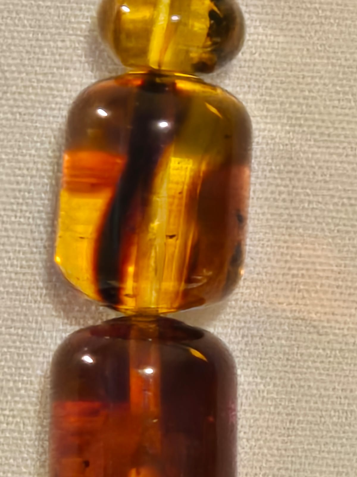 Amber 35grms 33 beads 13 X 10 mm Finished tassell - Image 4