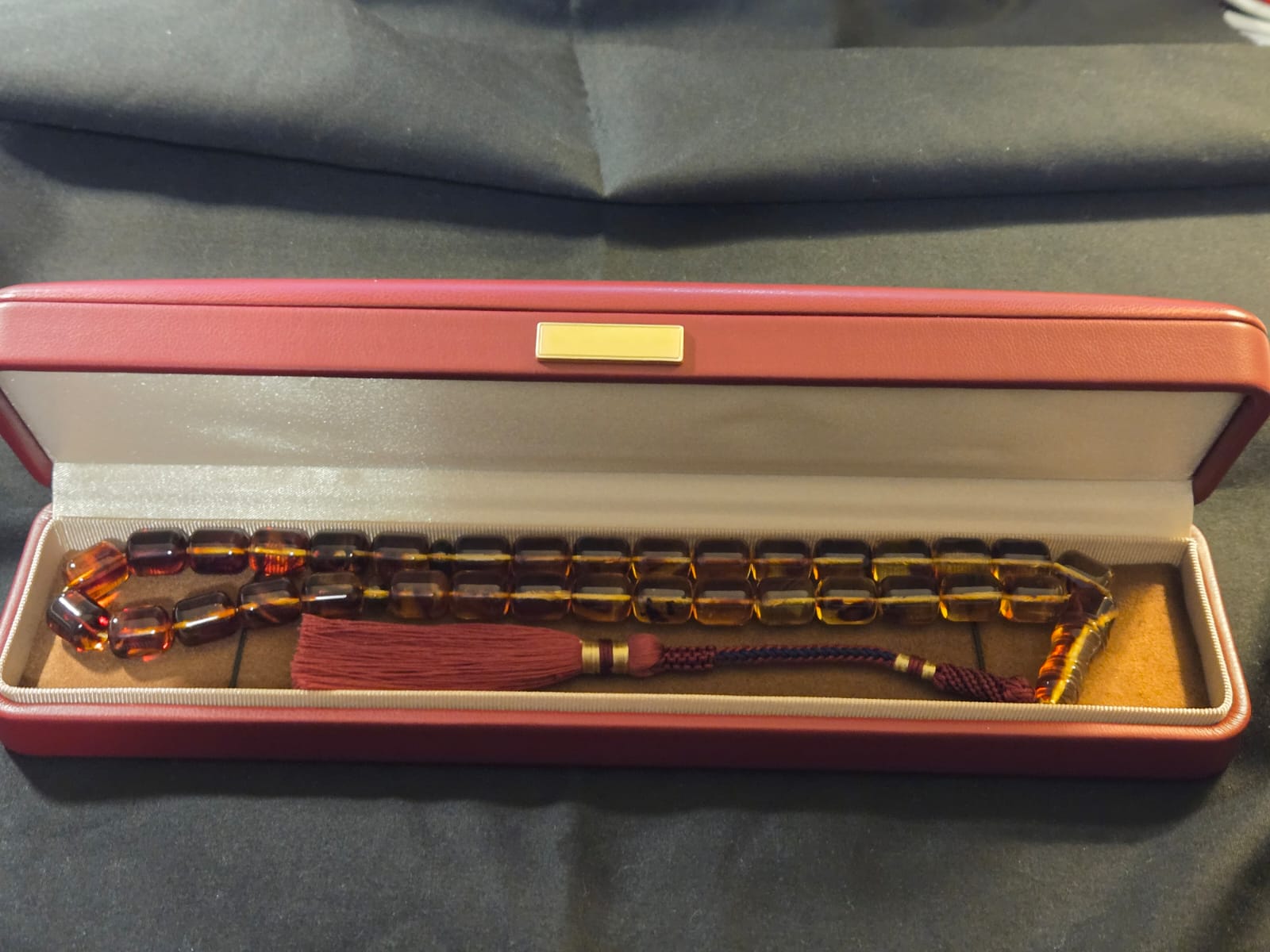 Amber 35grms 33 beads 13 X 10 mm Finished tassell - Image 5