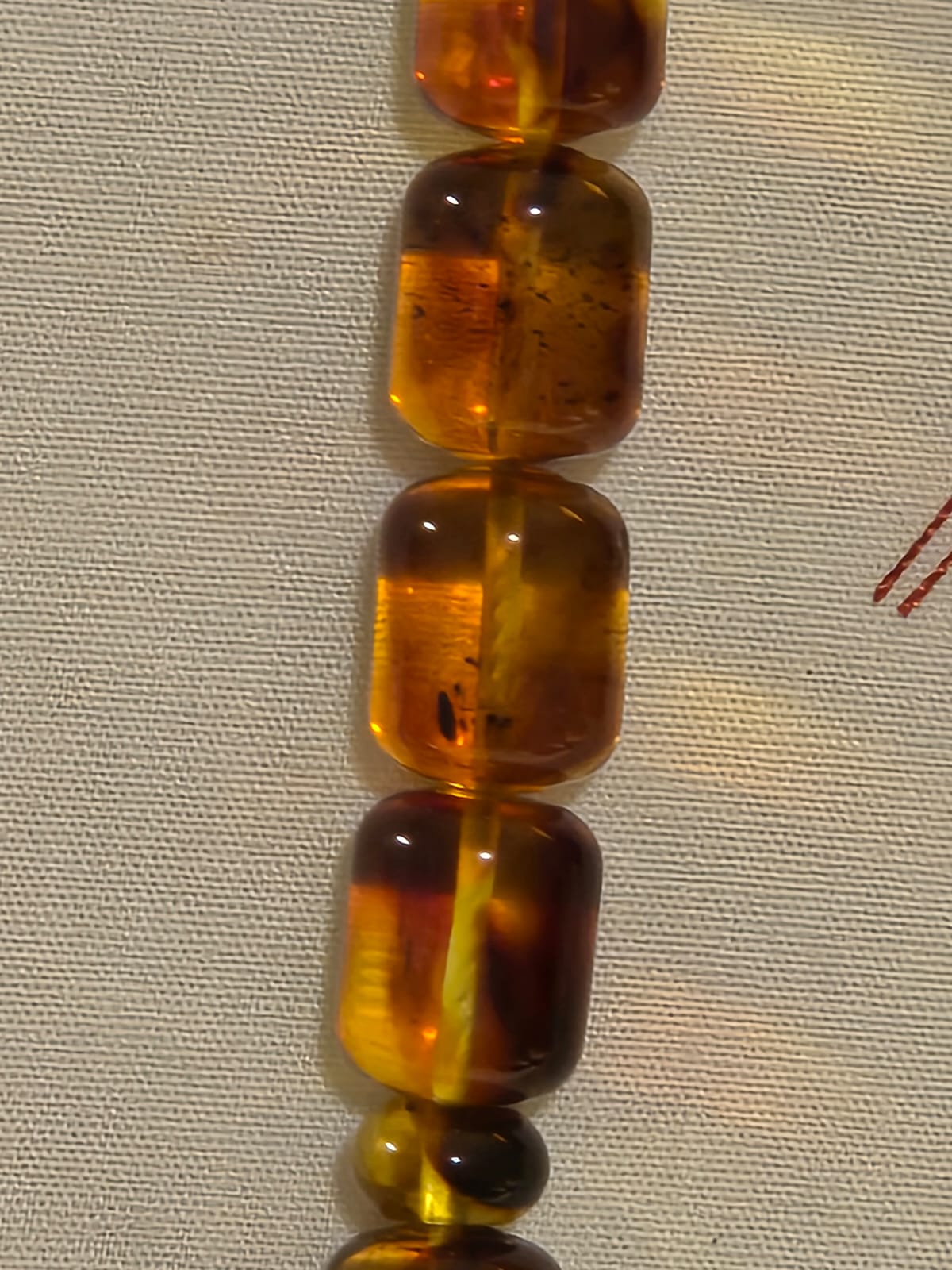 Amber 35grms 33 beads 13 X 10 mm Finished tassell - Image 3